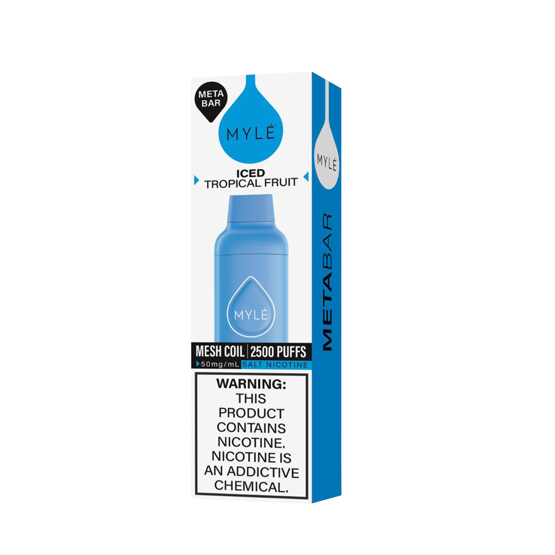 Myle Meta Bar - Iced Tropical Fruit - 2500 Taffs 5%  Jetable  xvape.ma Maroc.