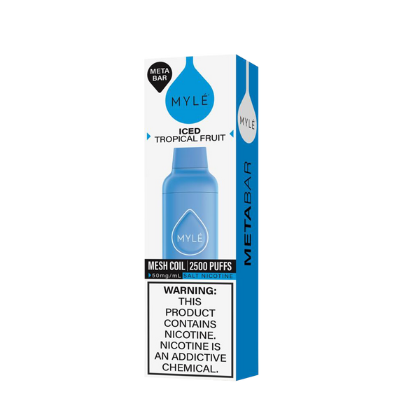 Myle Meta Bar - Iced Tropical Fruit - 2500 Taffs 5%  Jetable  xvape.ma Maroc.