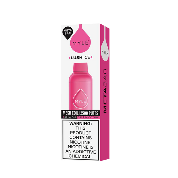 Myle Meta Bar - Lush Ice - 2500 Taffs 5%  Jetable  xvape.ma Maroc.