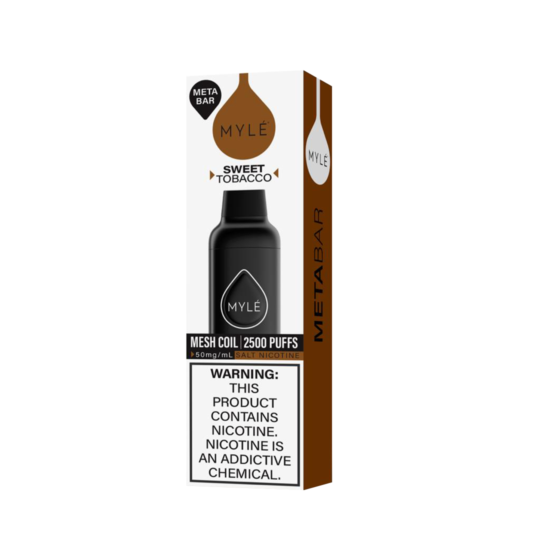 Myle Meta Bar - Sweet Tobacco - 2500 Taffs 5%  Jetable  xvape.ma Maroc.