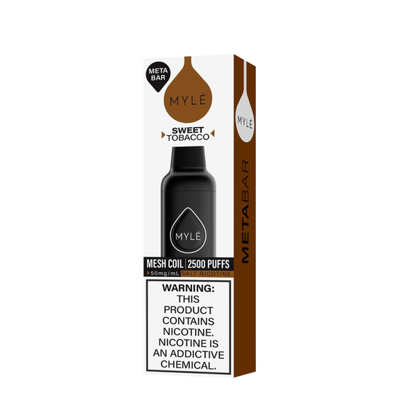 Myle Meta Bar - Sweet Tobacco - 2500 Taffs 5%  Jetable  xvape.ma Maroc.