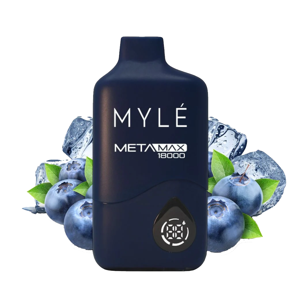 Myle META MAX 18000 Puffs - Iced Blueberry 5%  Jetable  xvape.ma Maroc.