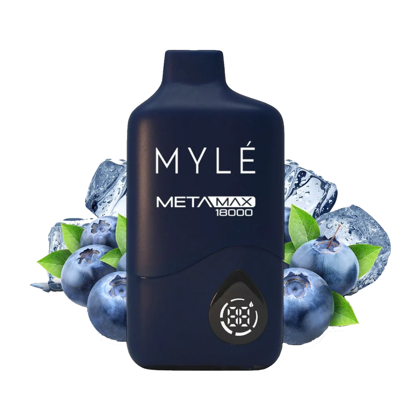 Myle META MAX 18000 Puffs - Iced Blueberry 5%  Jetable  xvape.ma Maroc.