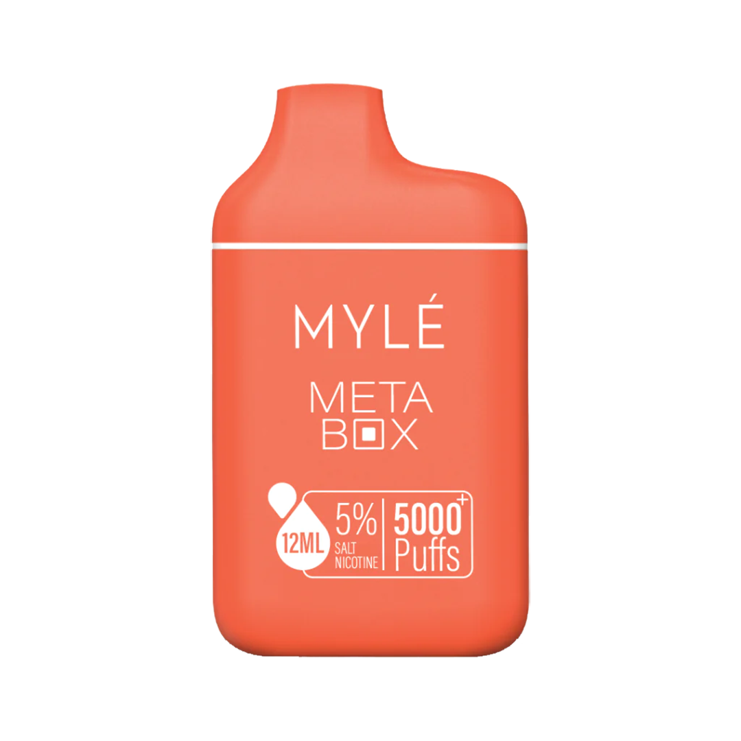 Myle Meta Box - Peach Ice 5K - 5%  Jetable  xvape.ma Maroc.