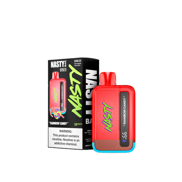 Nasty 8.5K - RAINBOW CANDY 8500 puffs 2% / 5%  Jetable  xvape.ma Maroc.