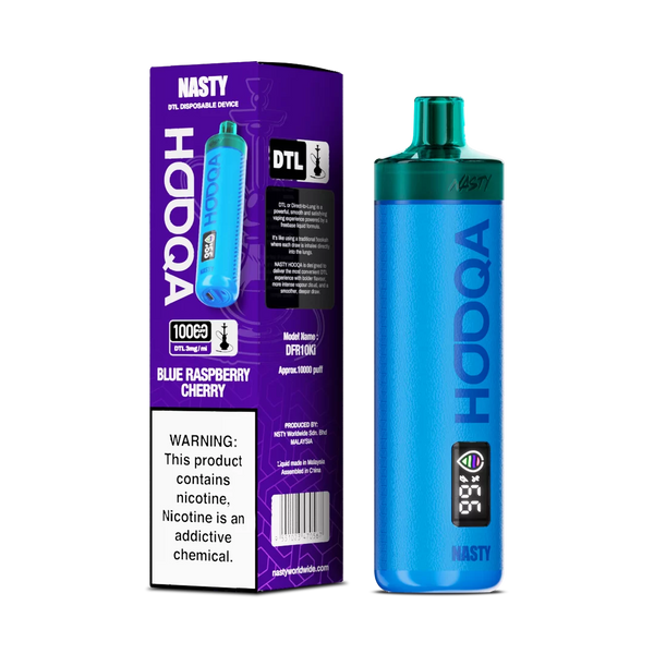 Nasty HOOQA 10K - Blue Raspberry - 3mg  Jetable  xvape.ma Maroc.