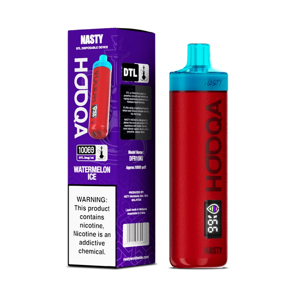Nasty HOOQA 10K - Watermelon ice - 3mg  Jetable  xvape.ma Maroc.