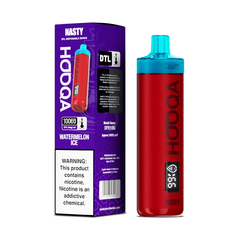 Nasty HOOQA 10K - Watermelon ice - 3mg  Jetable  xvape.ma Maroc.