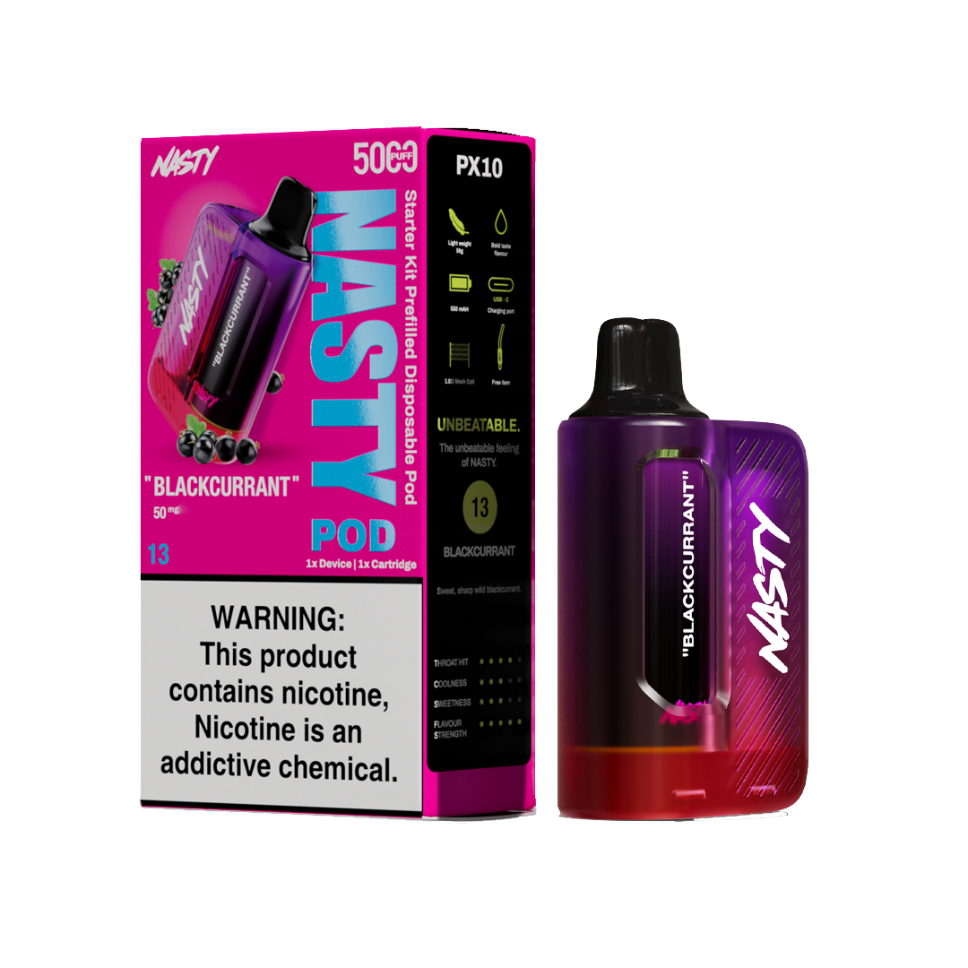 Nasty Pod 5k - Blackcurrant - kit complet - 5%  Starter Kits (Pods Fermés)  xvape.ma Maroc.