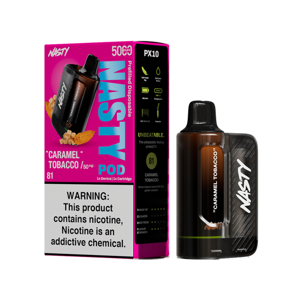 Nasty Pod 5k - Caramel Tobacco - kit complet - 5%
