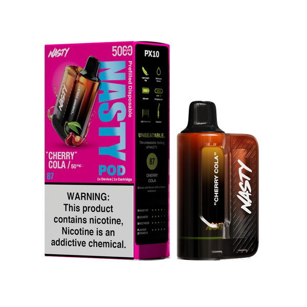 Nasty Pod 5k - Cherry Cola - kit complet - 5%  Starter Kits (Pods Fermés)  xvape.ma Maroc.