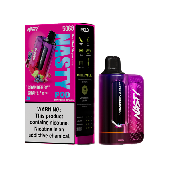 Nasty Pod 5k - Cranberry Grape - kit complet - 5%  Starter Kits (Pods Fermés)  xvape.ma Maroc.