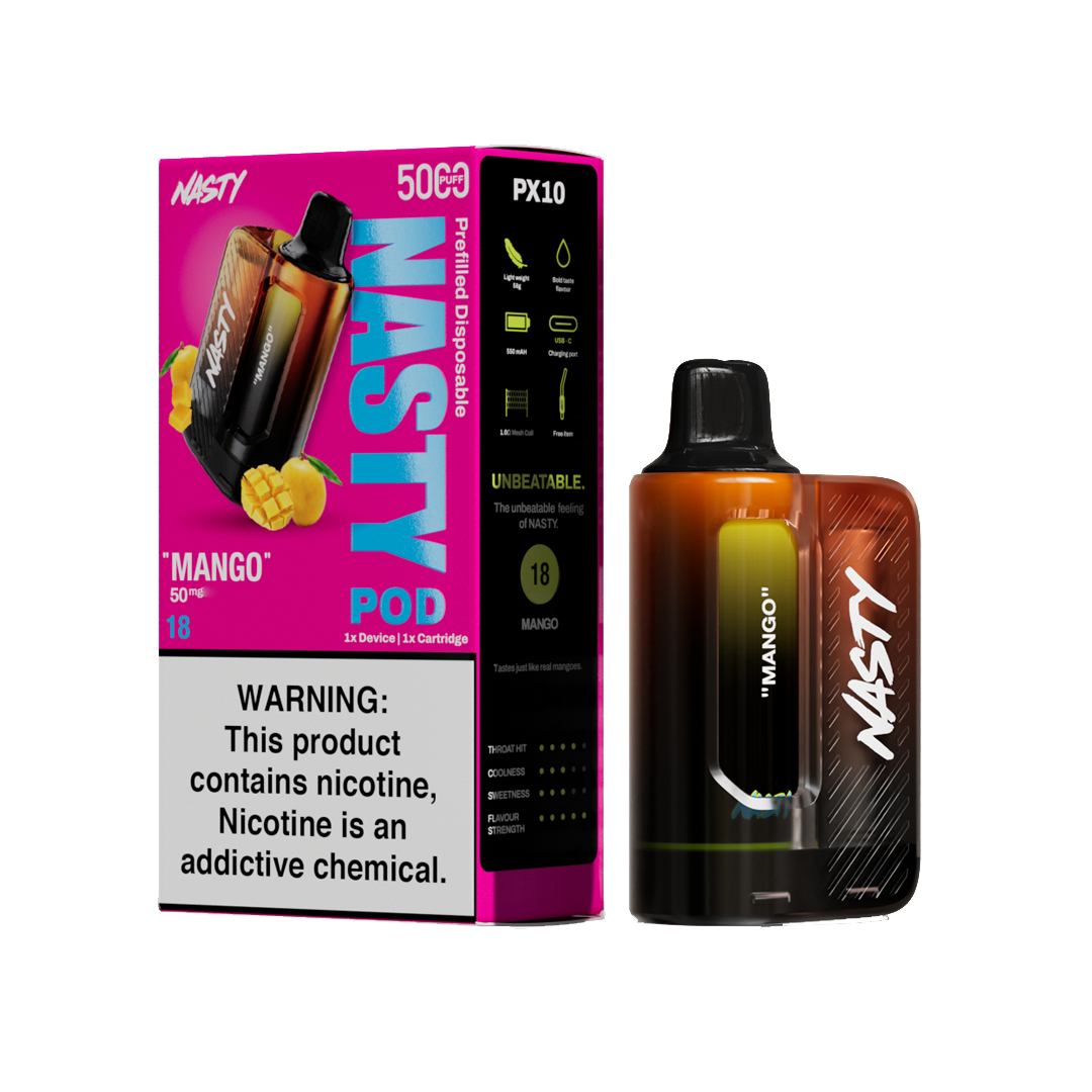 Nasty Pod 5k - Mango - kit complet - 5%  Starter Kits (Pods Fermés)  xvape.ma Maroc.