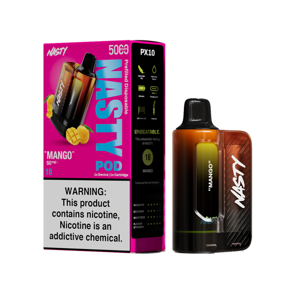 Nasty Pod 5k - Mango - kit complet - 5%  Starter Kits (Pods Fermés)  xvape.ma Maroc.