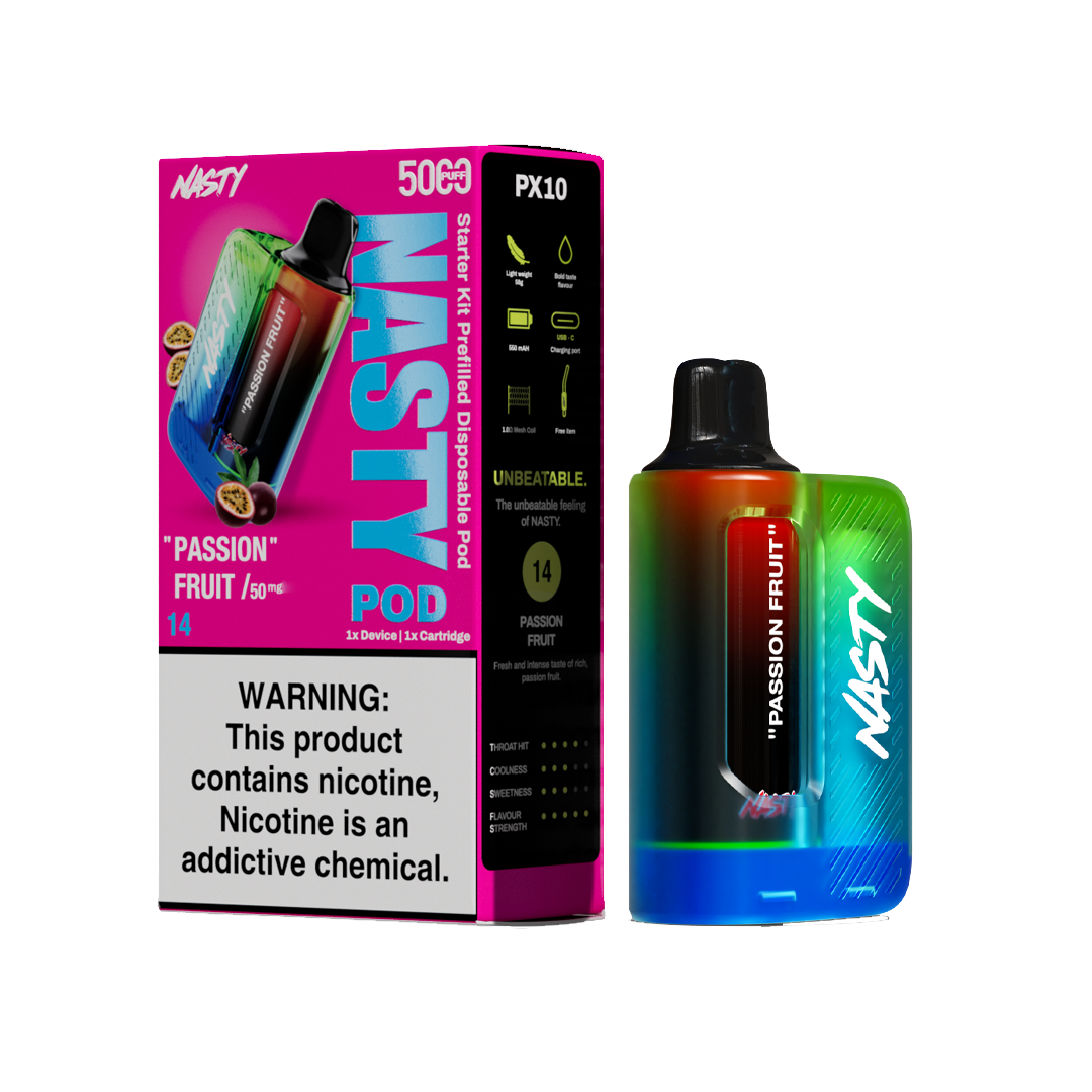 Nasty Pod 5k - Passion Fruit - kit complet - 5%  Starter Kits (Pods Fermés)  xvape.ma Maroc.