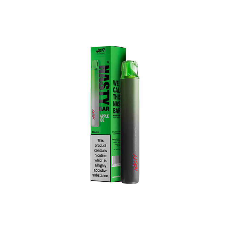 Nasty DX2 - Apple ice 600 Taffs  - 20mg  Jetable  xvape.ma Maroc.