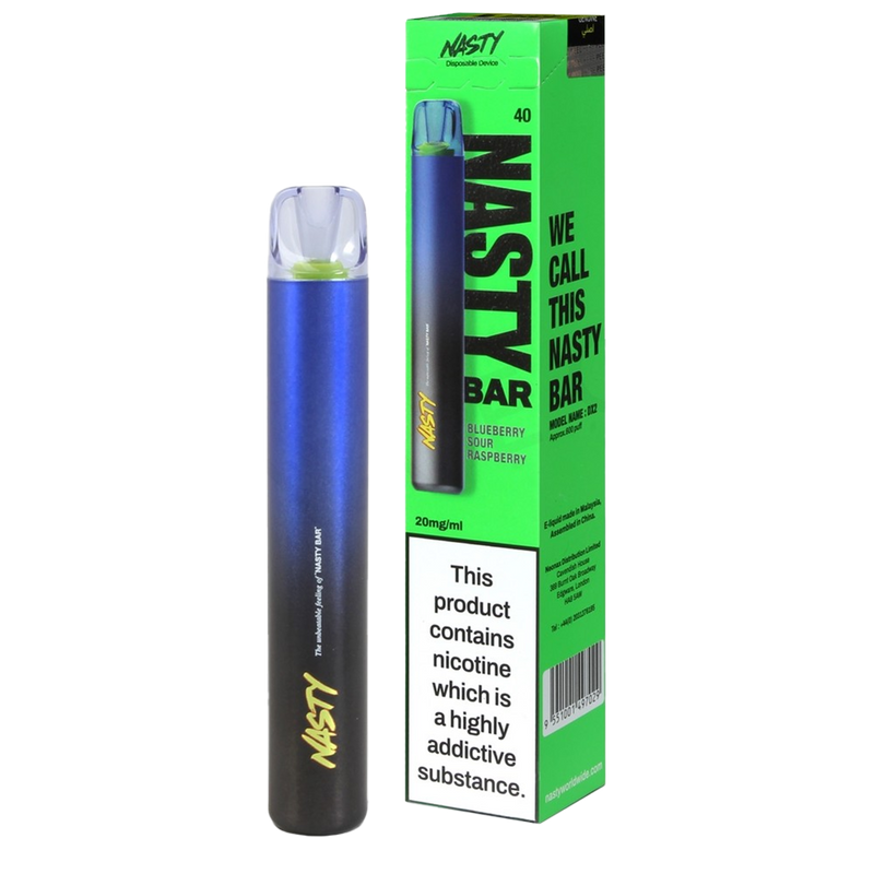 Nasty DX2 - Bluberry Sour Raspberry  600 Taffs  - 20mg  Jetable  xvape.ma Maroc.