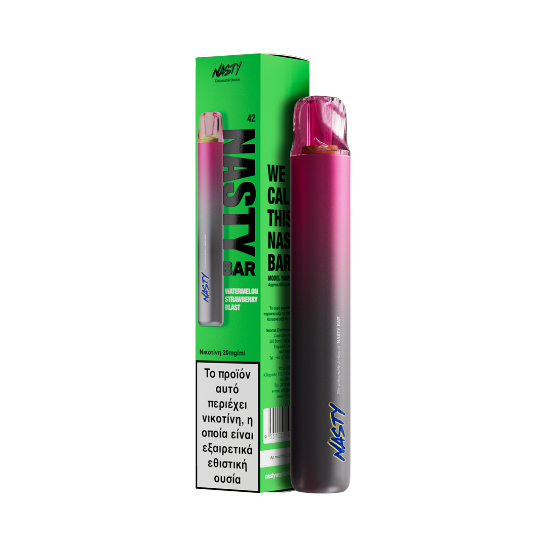 Nasty DX2- Watermelon Strawberry Gummy 600 Taffs - 20mg  Jetable  xvape.ma Maroc.