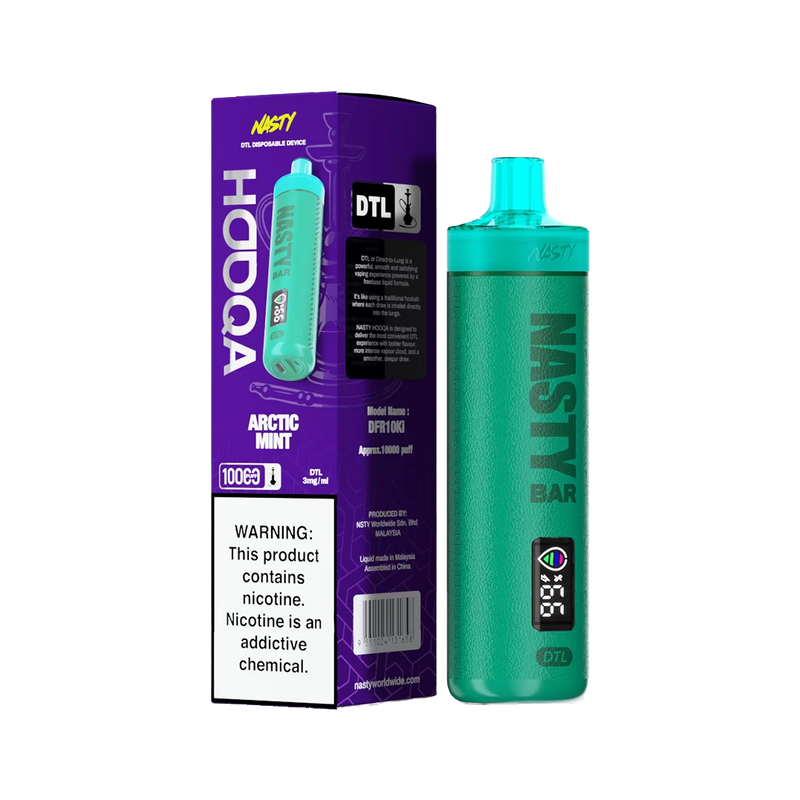 Nasty HOOQA 10K - Arctic mint - 3mg  Jetable  xvape.ma Maroc.