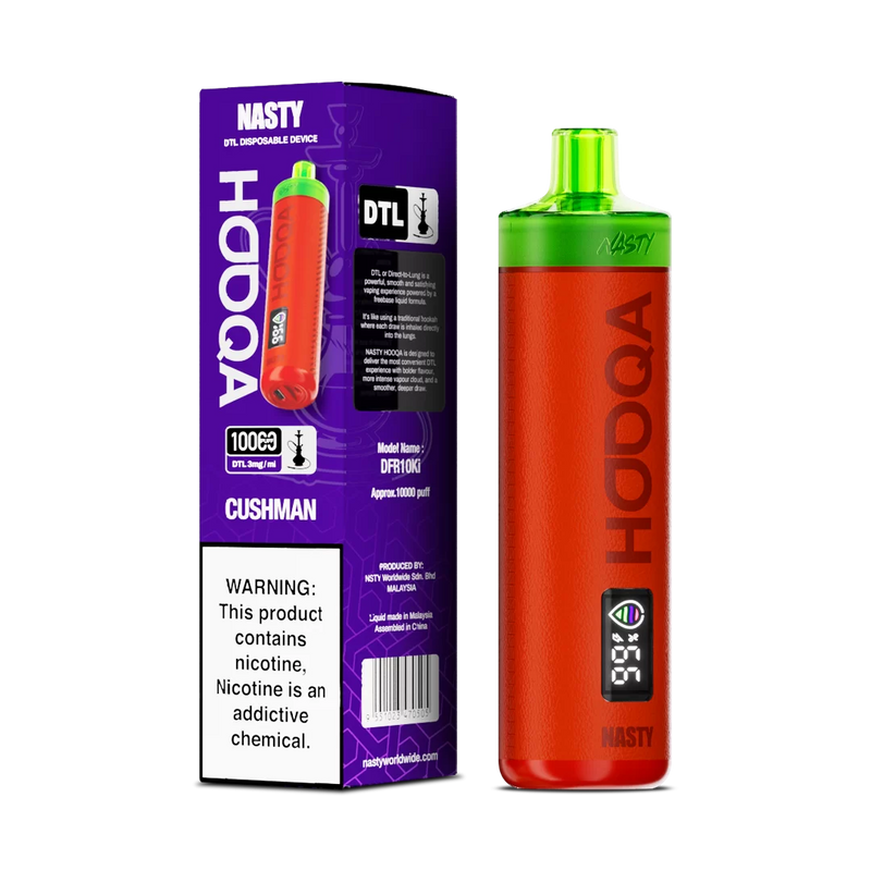 Nasty HOOQA 10K - Cushman - 3mg  Jetable  xvape.ma Maroc.