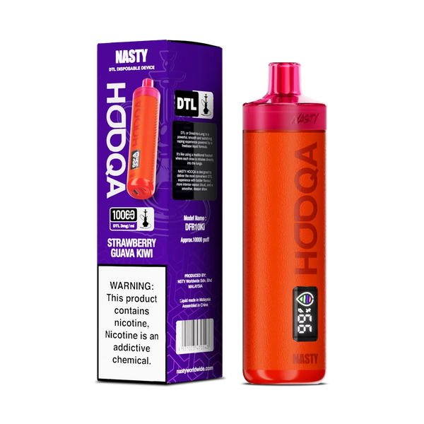 Nasty HOOQA 10K - Strawberry guava kiwi - 3mg  Jetable  xvape.ma Maroc.