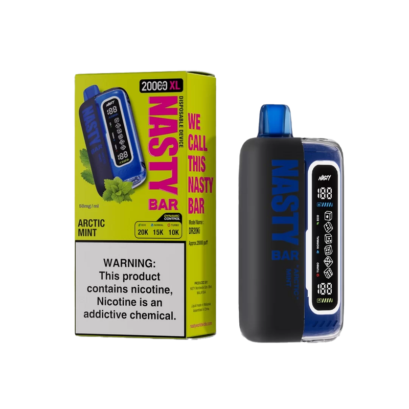 Nasty XL Turbo 20K - Arctic Mint - 5%  Jetable  xvape.ma Maroc.