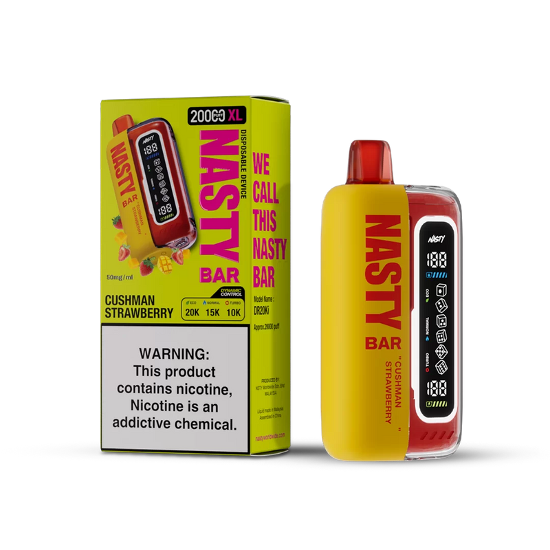 Nasty XL Turbo 20K - Cushman Strawberry - 5%  Jetable  xvape.ma Maroc.