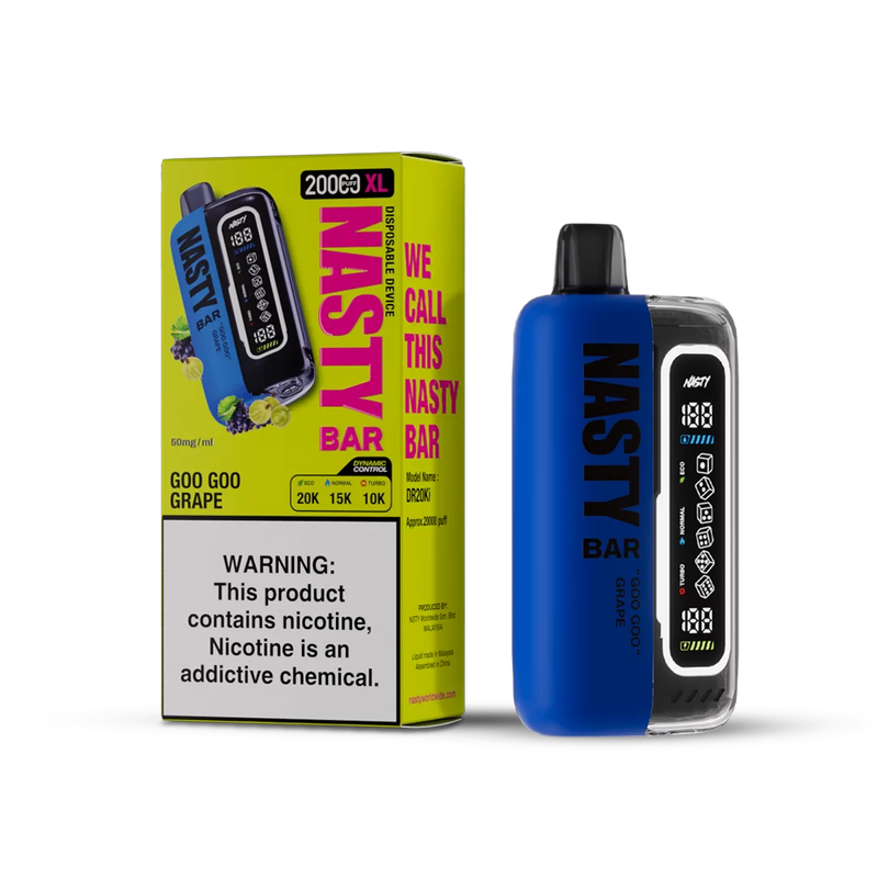 Nasty XL Turbo 20K - Go Go Grape - 5%  Jetable  xvape.ma Maroc.