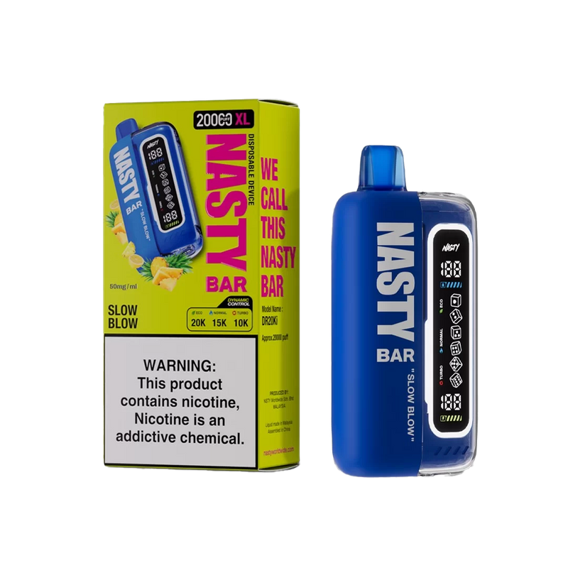Nasty XL Turbo 20K - Slow Blow - 5%  Jetable  xvape.ma Maroc.