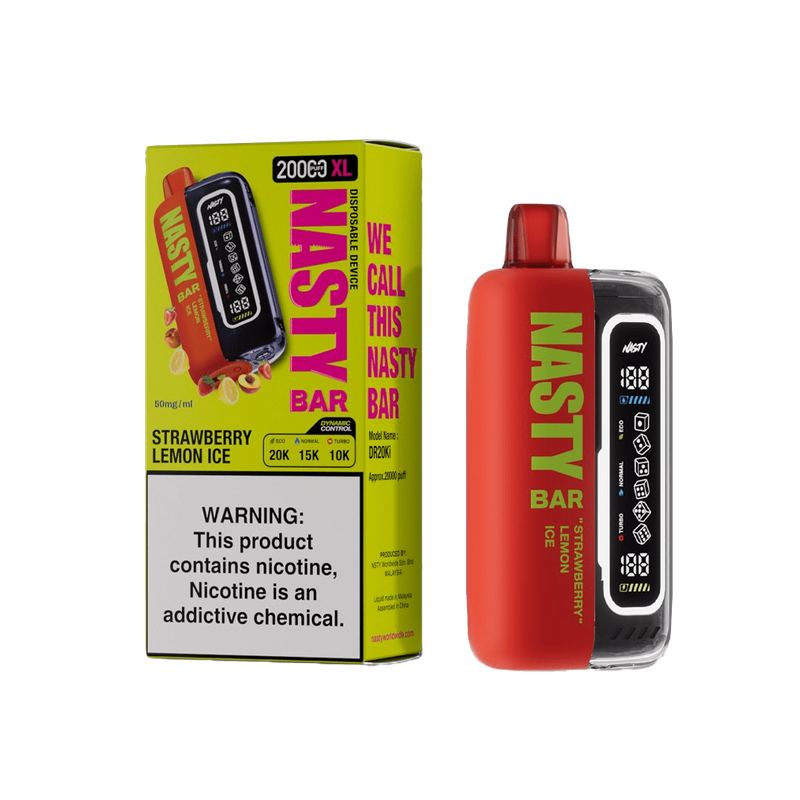 Nasty XL Turbo 20K - Strawberry Lemon Ice - 5%  Jetable  xvape.ma Maroc.