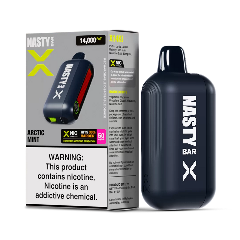 Nasty X 14K Strong - Arctic Mint  Jetable  xvape.ma Maroc.