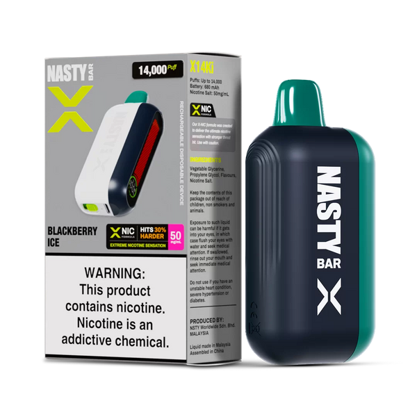 Nasty X 14K Strong - Blackberry Ice  Jetable  xvape.ma Maroc.