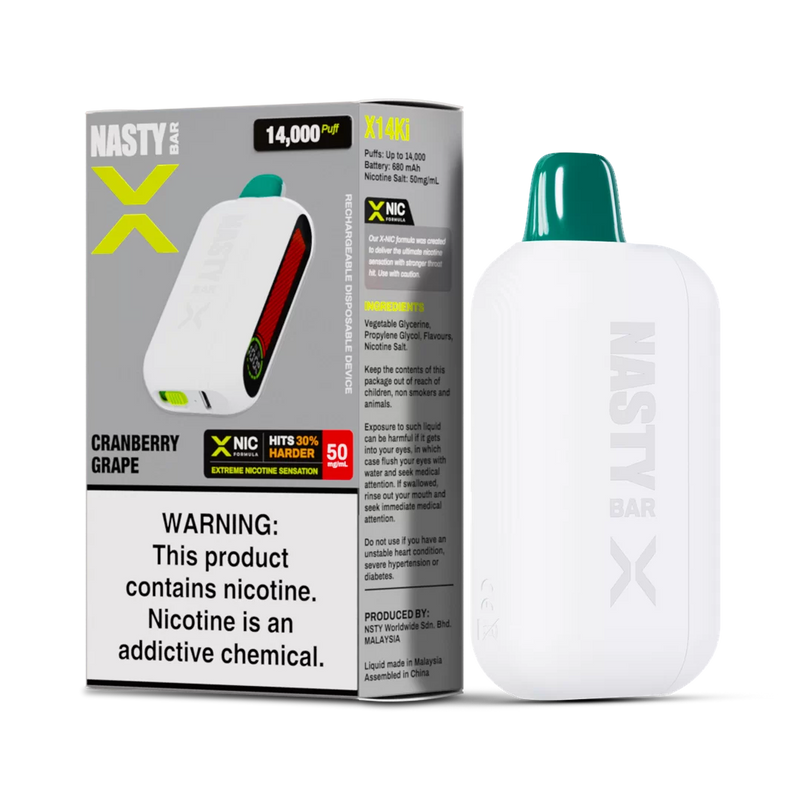Nasty X 14K Strong - Cranberry Grape  Jetable  xvape.ma Maroc.