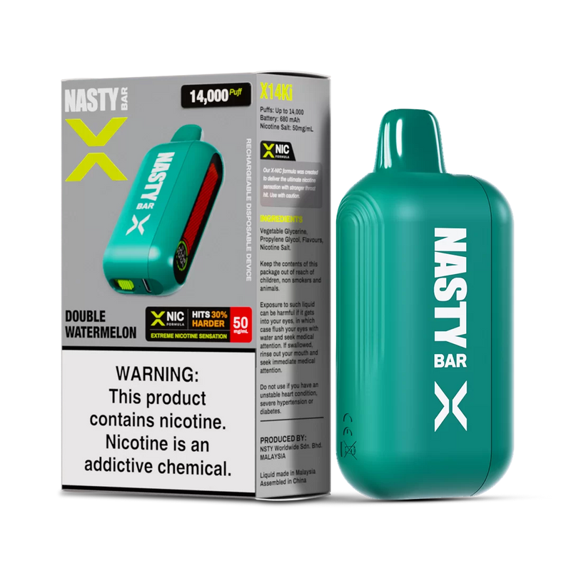 Nasty X 14K Strong - Double Watermelon  Jetable  xvape.ma Maroc.