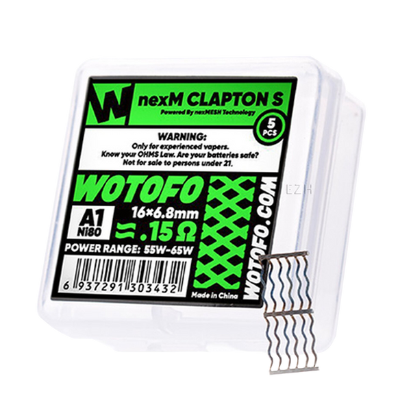 NexMesh Clapton A1 Ni80 0,15ohm 16*6.8mm - Wotofo  Mesh  xvape.ma Maroc.