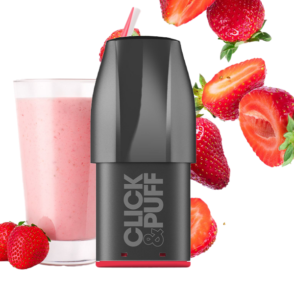 X-Bar Click & Puff Pod - Strawberry Milkshake  Cartouches Pré-Remplies  xvape.ma Maroc.