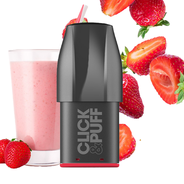 X-Bar Click & Puff Pod - Strawberry Milkshake
