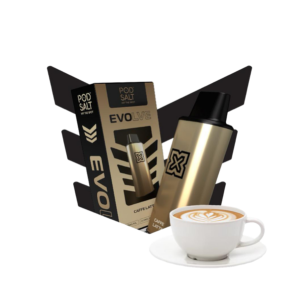 POD SALT -  EVOLVE POD 5000 Taffs - Nexus Caffe Latte  Cartouches Pré-Remplies  xvape.ma Maroc.