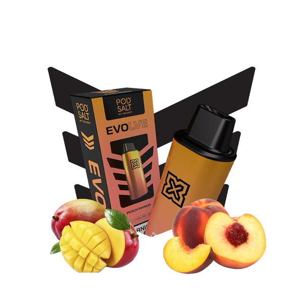 POD SALT - EVOLVE POD 5000 Taffs - Nexus Peach Mango  Cartouches Pré-Remplies  xvape.ma Maroc.