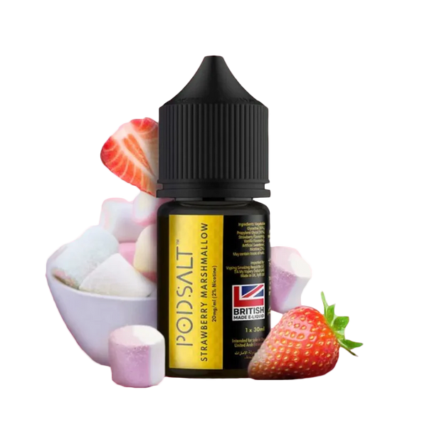 POD SALT Strawberry Marshmellow 30ML  Salt Nicotine  xvape.ma Maroc.