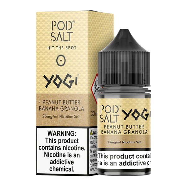 POD SALT X YOGI Peanut Butter Banana Granola 30ML  Salt Nicotine  xvape.ma Maroc.