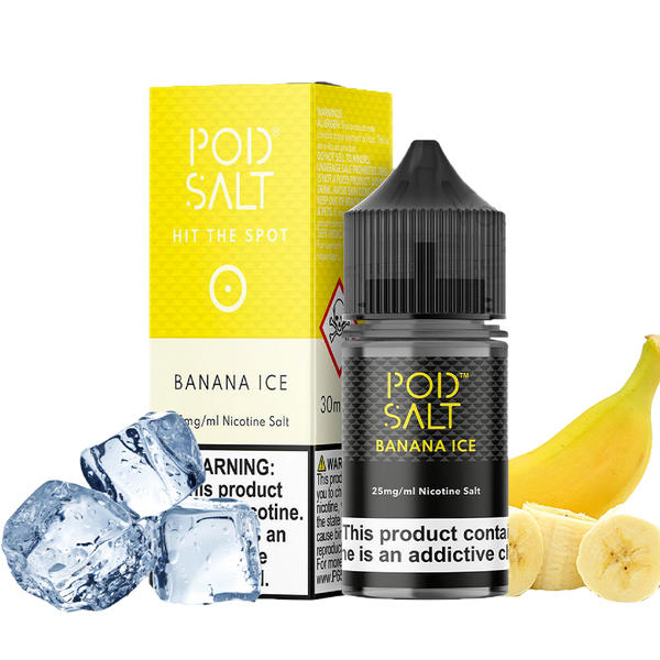 POD SALT Banana Ice 30ML  Salt Nicotine  xvape.ma Maroc.