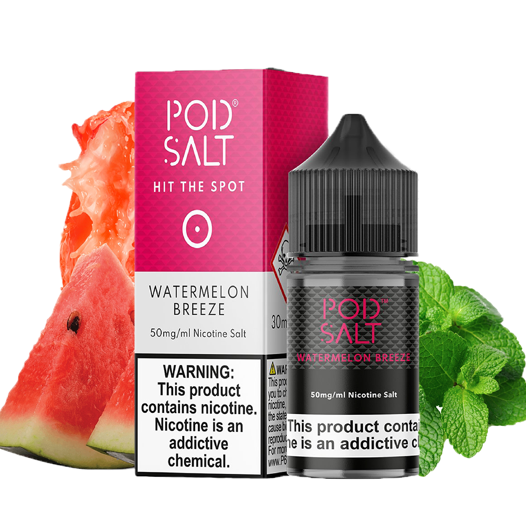 POD SALT Watermelon Breeze 30ML  Salt Nicotine  xvape.ma Maroc.