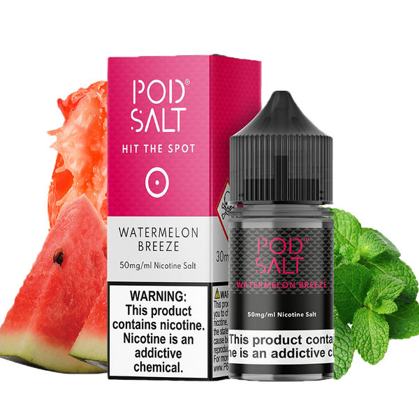 POD SALT Watermelon Breeze 30ML  Salt Nicotine  xvape.ma Maroc.