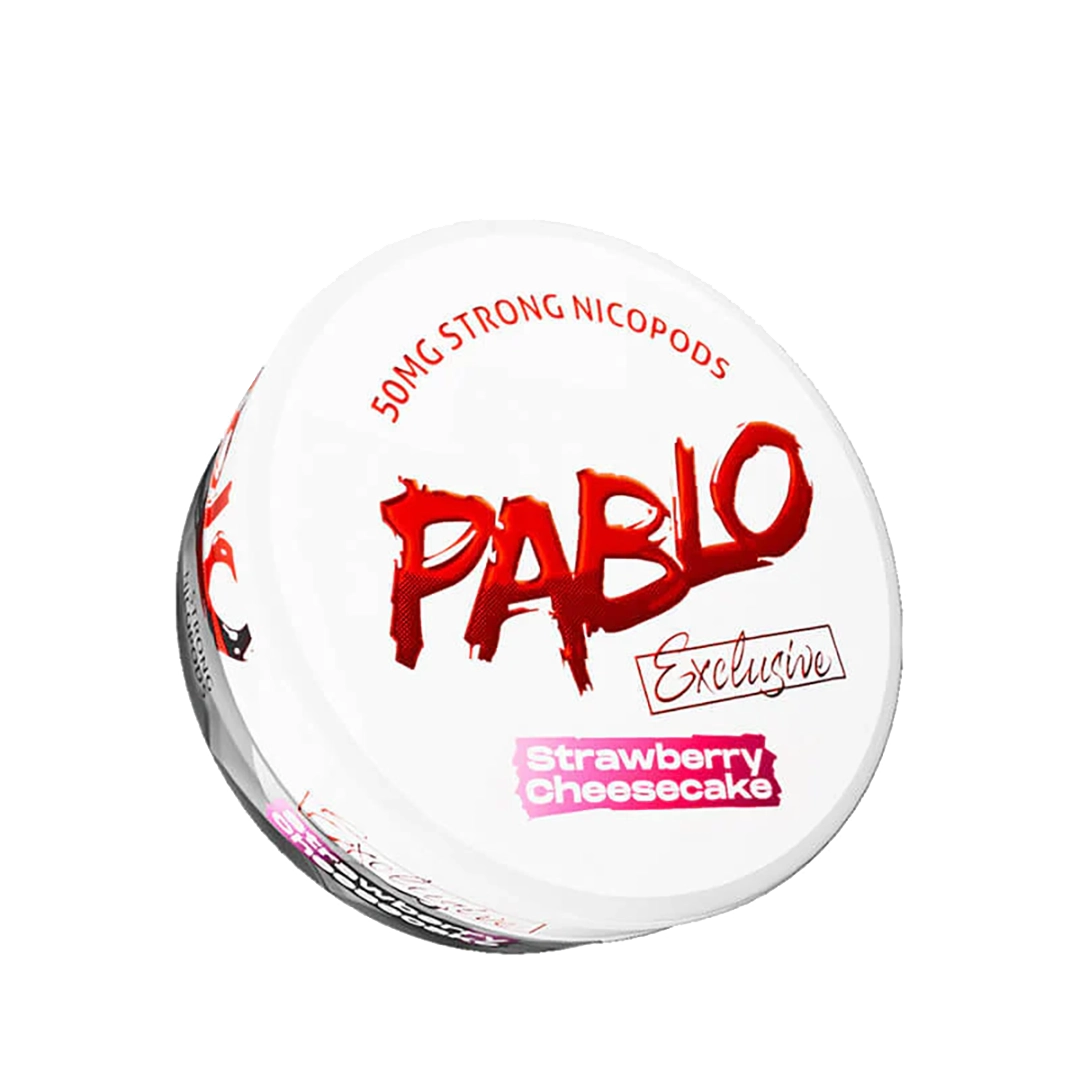 Pablo - Nicotine pouche - Strawberry Cheesecake - 30mg/pouch - 50mg/g  Nicotine Pouches  xvape.ma Maroc.
