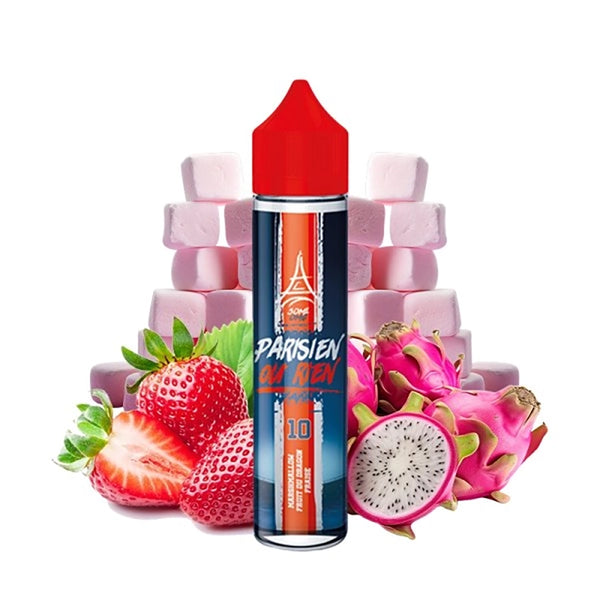 Parisien ou rien - N°10 Marshmallow fruit du dragon fraise 60ml  E-liquide premium  xvape.ma Maroc.