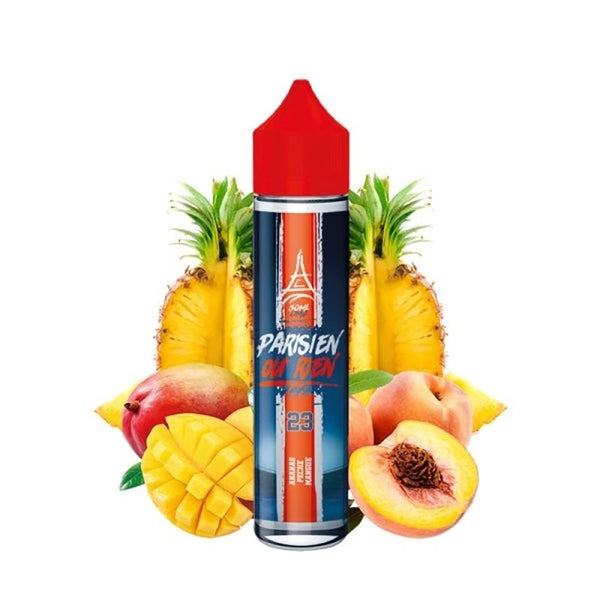 Parisien ou rien - N°23 Ananas Pêche Mangue 60ml  E-liquide premium  xvape.ma Maroc.