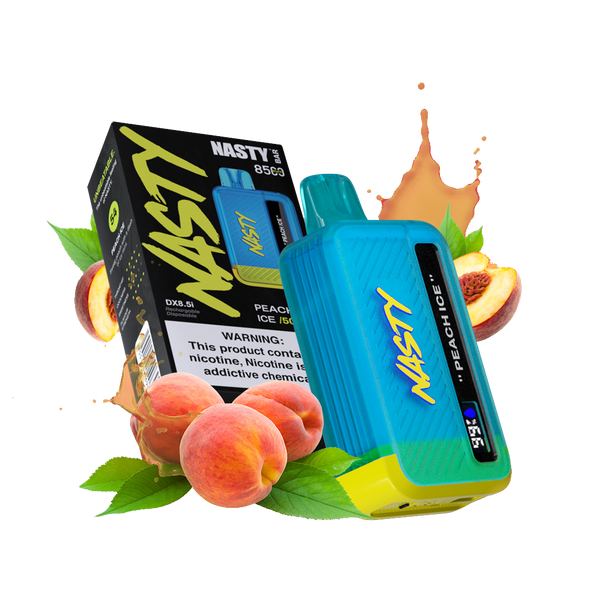 Nasty 8.5K - Juicy Peach 8500 puffs 2% / 5%  Jetable  xvape.ma Maroc.
