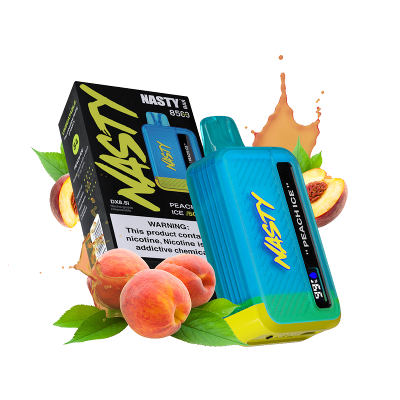 Nasty 8.5K - Juicy Peach 8500 puffs 2% / 5%  Jetable  xvape.ma Maroc.