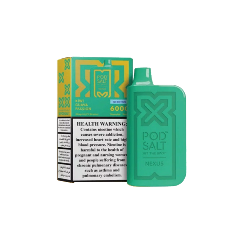 Pod Salt Nexus 6000 - Kiwi Passion Guava 5%  Jetable  xvape.ma Maroc.